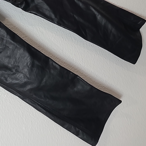 Vintage black leather pants Roxstream size 7-8 womens - Picture 11 of 12